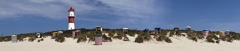 2314i-17i Borkum Dünen mit Strandkörbe  Panoramakarte