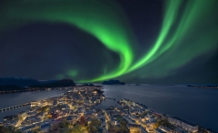 Nordlicht in Alesund Norwegen