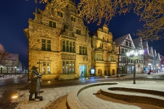Rinteln Marktplatz beleuchtet Winter