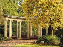 8481N Kurpark Bad Eilsen Herbst gemalt 80x60 Druck